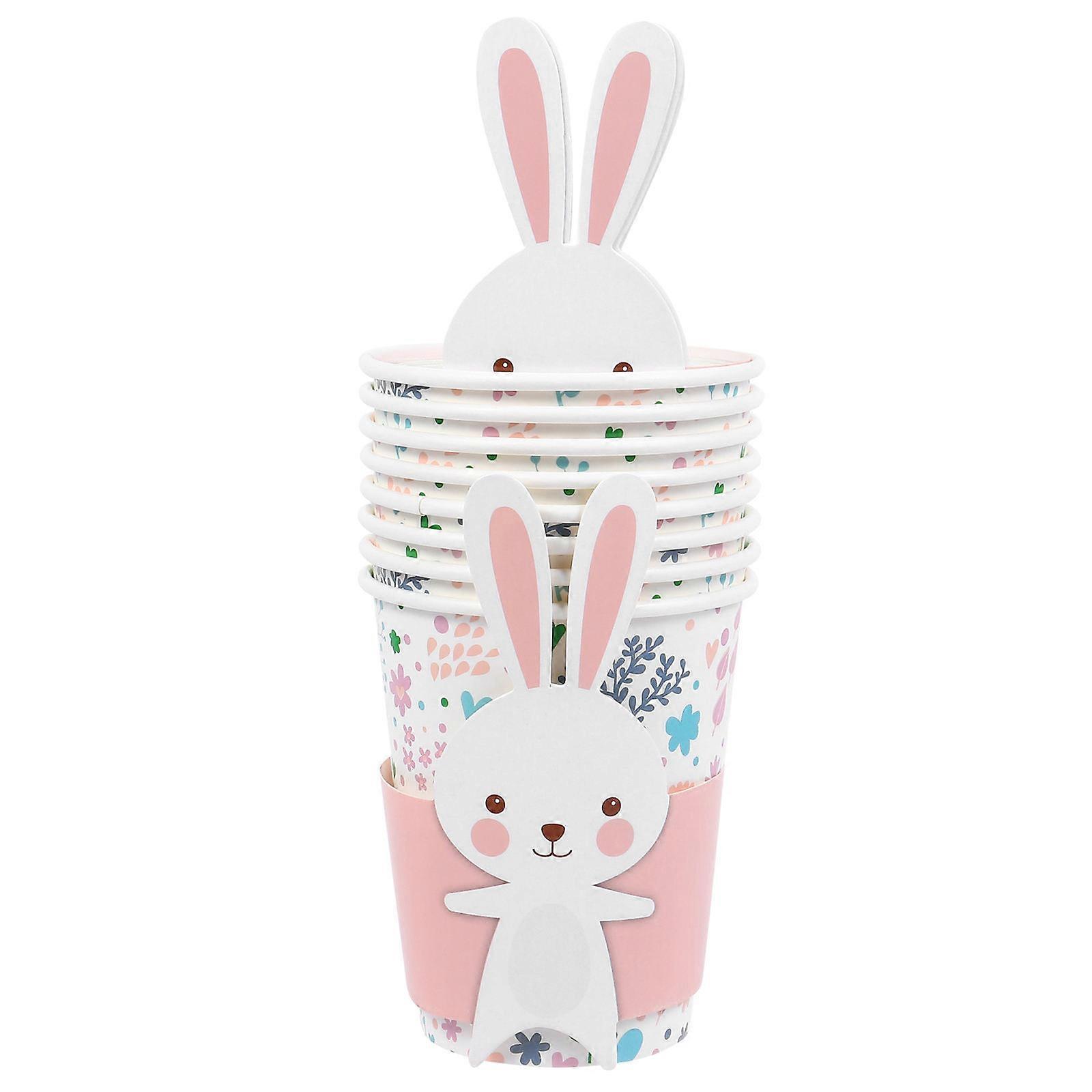 Paper Cup Bunny Shape Easter Party Set 1Set