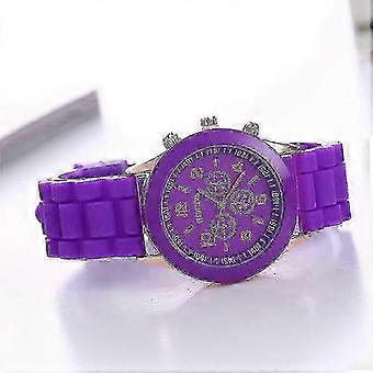 Silicone Quartz Watch for Women Lightweight Water Resistant Casual Jelly Style Comfortable Daily Wear Unisex Timepiece