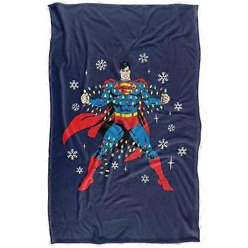Superman Christmas Lights Soft Touch Blanket