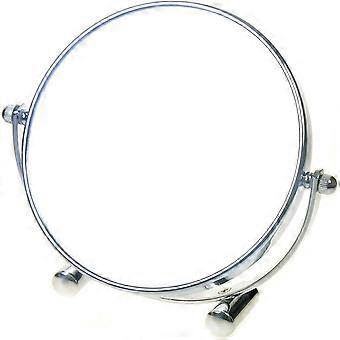 Makeup Mirror 10x Magnification, 6 inch Compact Cosmetic Mirror on Stand, Chrome, 15.3 cm, 100% and 1000% 360 Rotatable, High Quality Table Mirror
