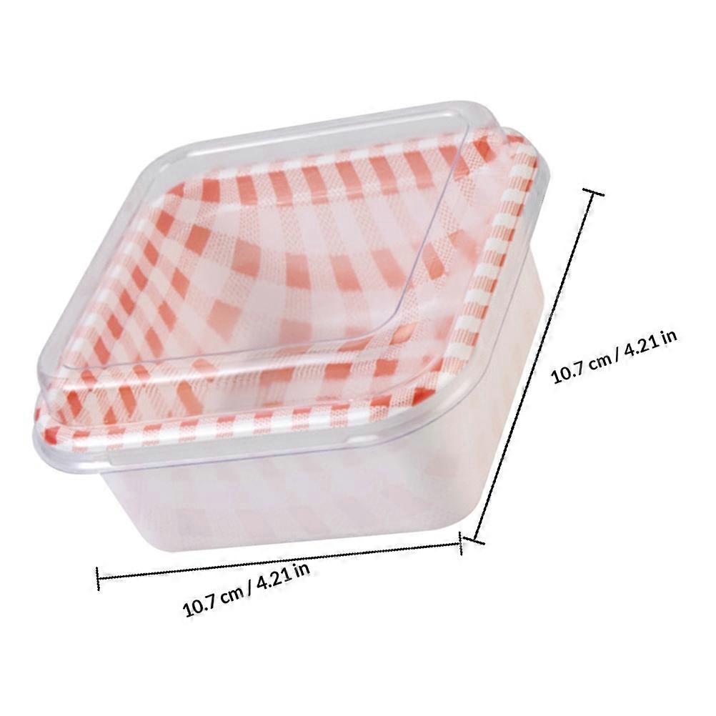 Small Cake Boxes Cookie Holders for Storing 50Sets Pink Compact Packaging