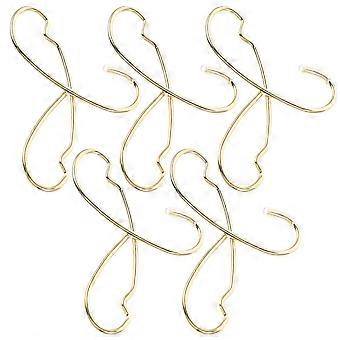 Cabides dourados para bonecas, conjunto com 5 peças.