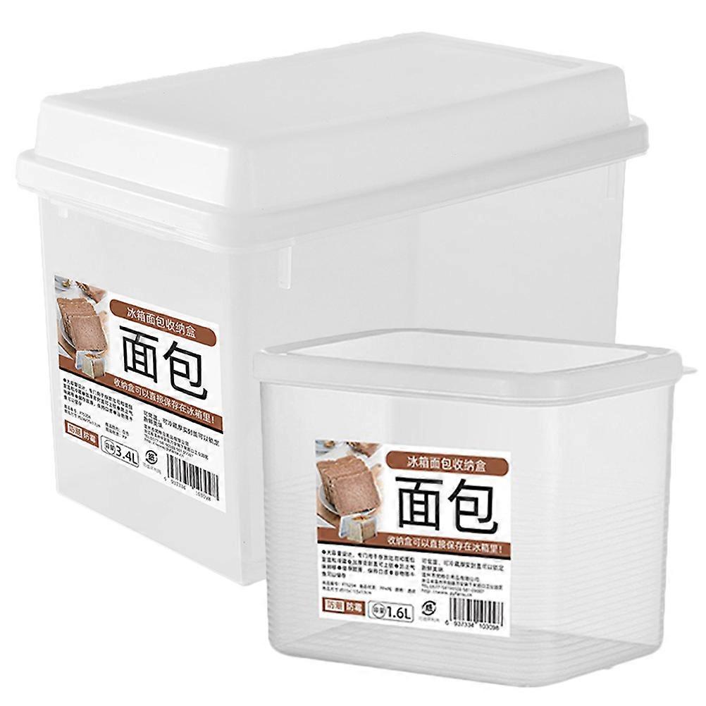 Bread Storage Box Transparent Bread Holder for Storage Use 2Pcs