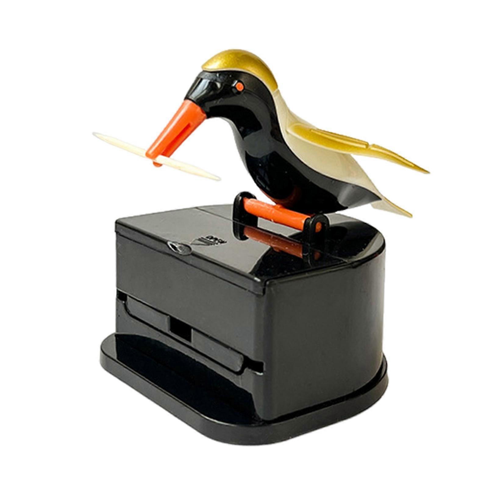 Automatic Toothpick Holder Container with Bird Design for Desktop