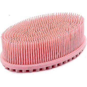 Silicone Body Brush Back Scrubber(pink)