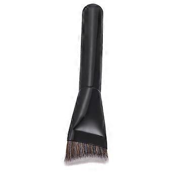 Wooden Handle Makeup Brush Bright Black for Contouring 8 Pieces