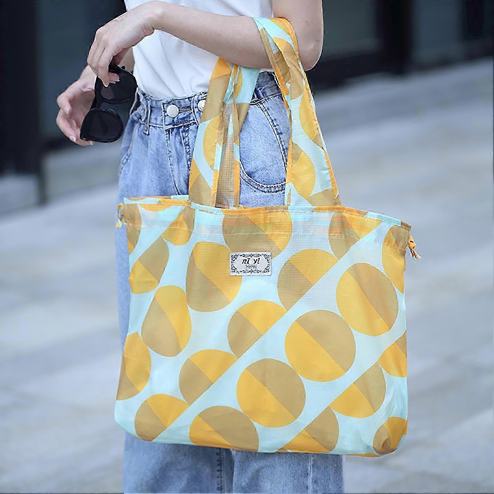 Drawstring Foldable Nylon Shopping Bag