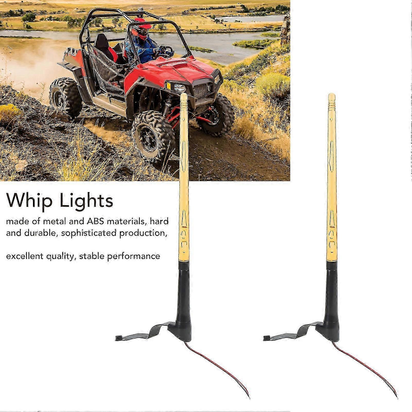 340mm Amber Whip Light ATV UTV Waterproof