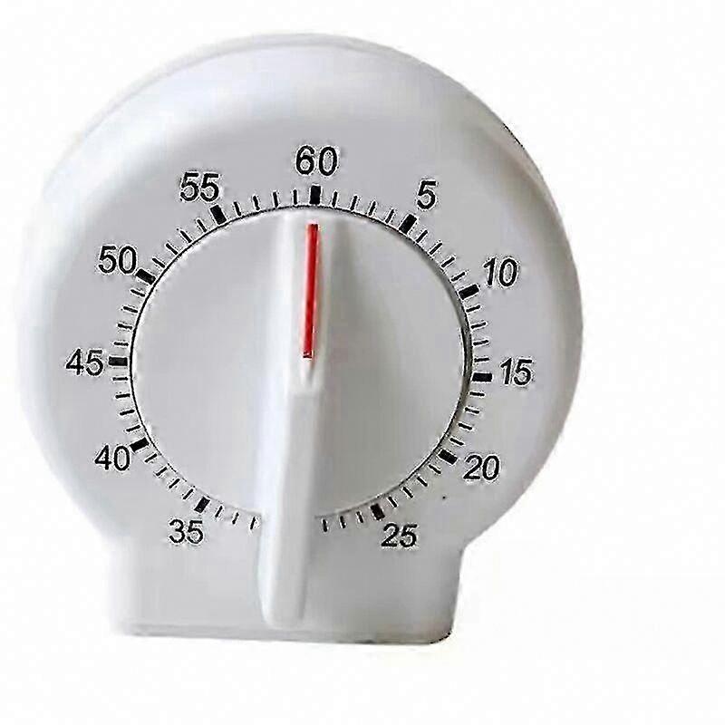 Kitchen Mechanical Timer, 60-Minute Easy-to-Read Analog Dial (White)
