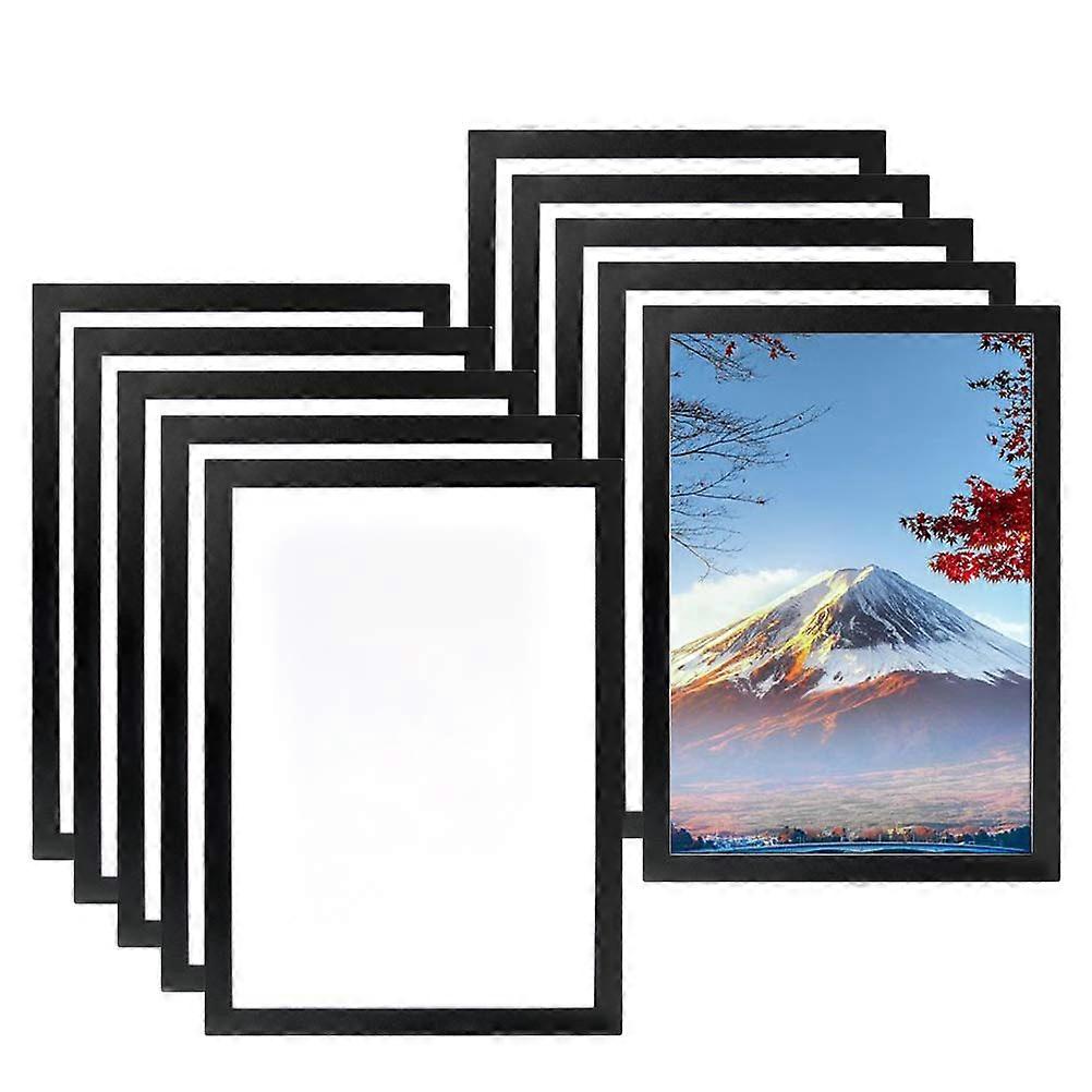 10PCS A4 Magnetic Photo Frames, A4 Magnetic Frames, Black