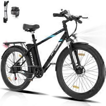 HITWAY elektrische fiets 26*3.0 dikke banden, stadsmountainbike, verwijderbare lithiumbatterij e-bike 48V15Ah - 7 snelheden