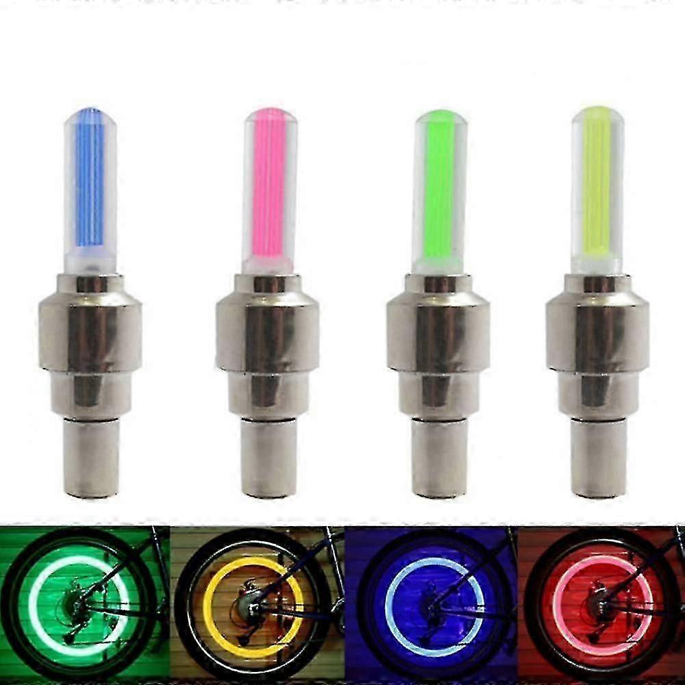 2-Pack Waterproof Bike Valve Lights Warm
