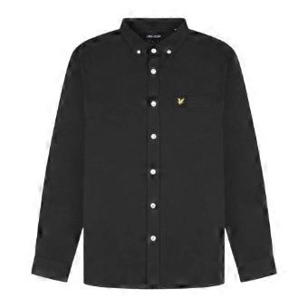 Lyle & Scott Herrenhemd mit aufgesticktem Logo, Oxford-Stil.