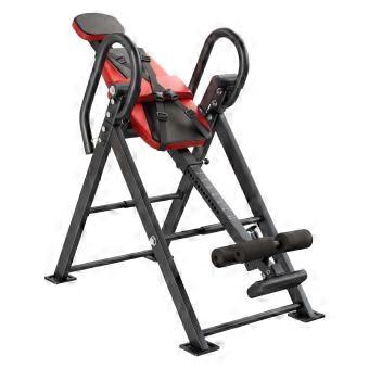 Table d'inversion, inclinable dorsale robuste d'une capacité de 136 kg (300 lb), verrouillage à double rouleau, table de décompression, rouge et noir