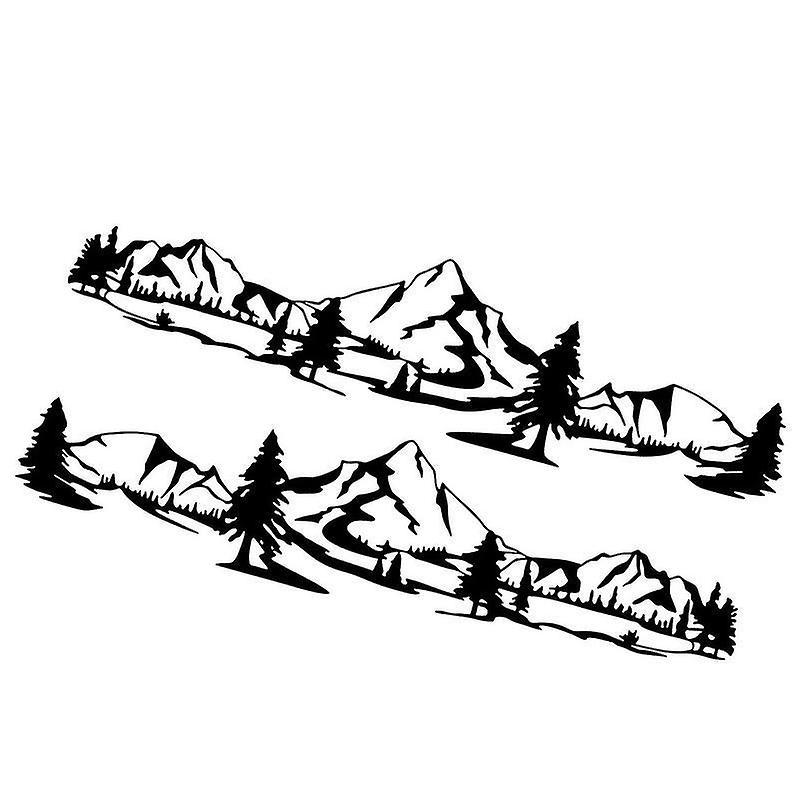 150X35x0.5cm Black Vehicle Decals 1 Set Of Car Decal Sticker Waterproof Decal Pvc Sticker Pine Tree