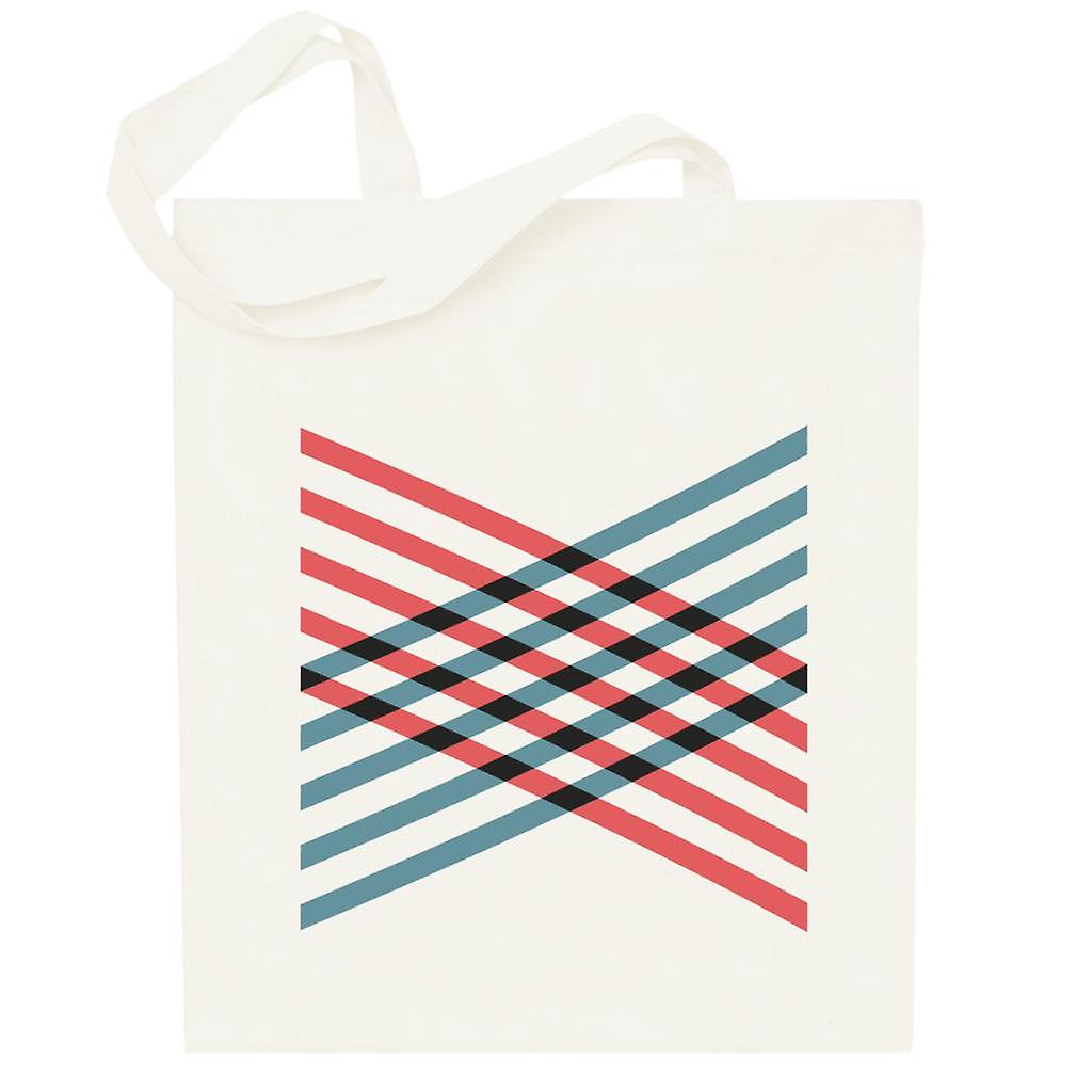 Geometric Shape Isometric Colour Grid Totebag