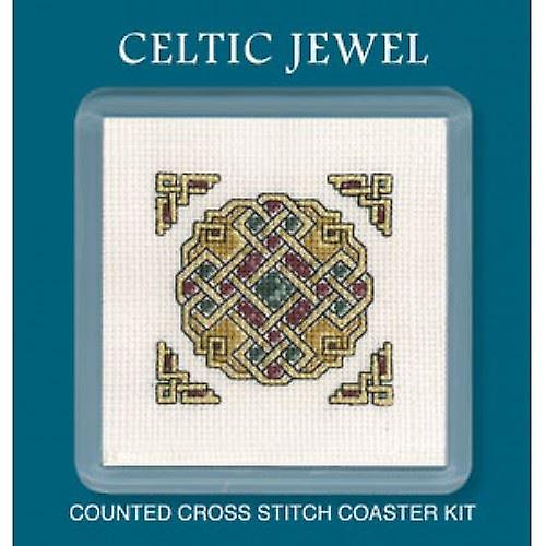 Celtic Jewel Counted Cross Stitch Coaster Kit by Textile Heritage