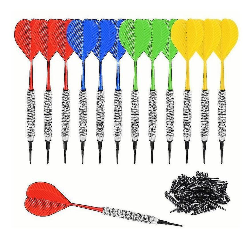 Dart Set 100 Extra Soft Tips safety Soft Darts red yellow blue green 12pcs