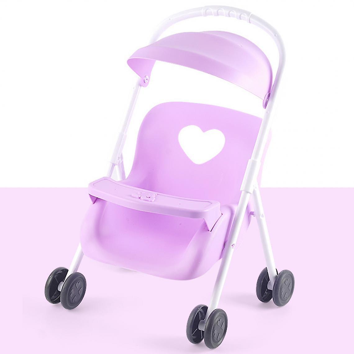 Easy Folding Infant Dolls Stroller Plastic Mini Stroller Pink