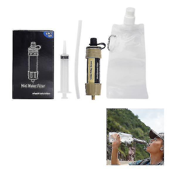 Utendørs Portable Water Filter Straw Vann filtrering purifier System For Emergency Camping Survival Tool