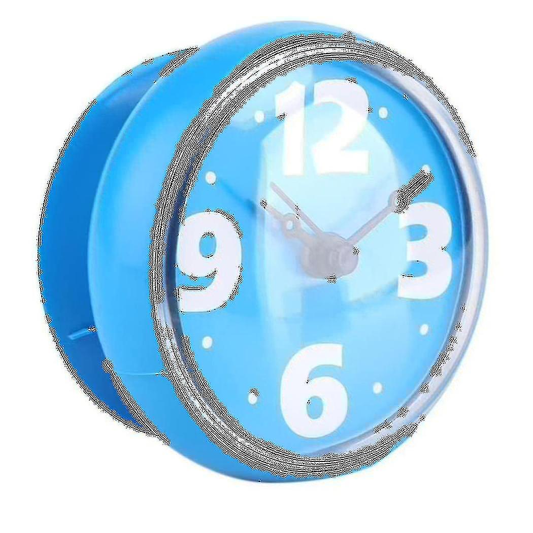 Waterproof Suction Wall Clock Bathroom Accessories For Kitchen,blue
