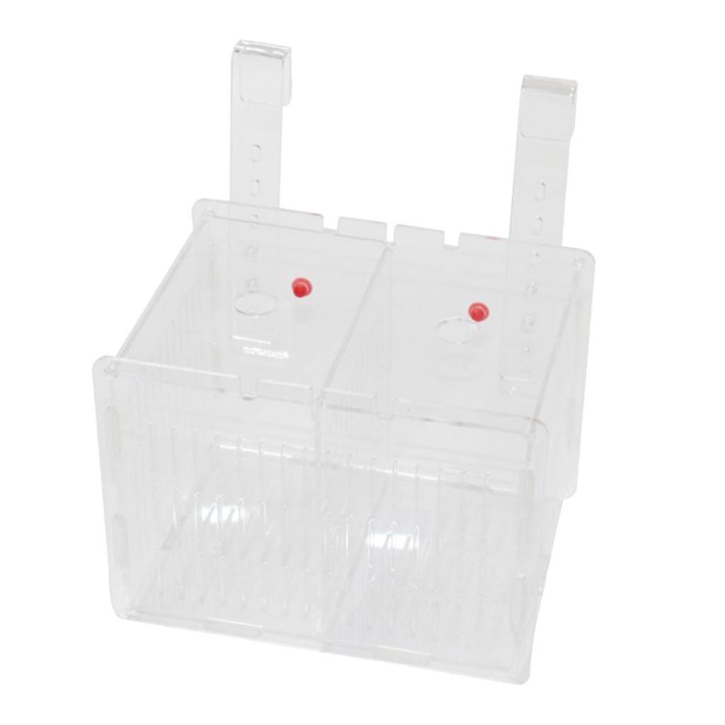 Plastic Aquarium Young Fish Breeding Hatchery Incubator Isolation Box Clear