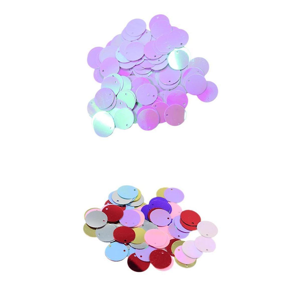 260x DIY Shiny Round Loose Sequins Paillettes Sewing DIY Crafts 16mm