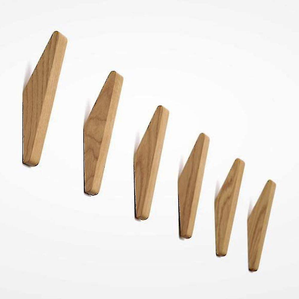 6 Pieces Vintage Wooden Hooks Wooden Hooks 5 Kg Load Capacity, Wall Hooks Bathrobe Hooks Hat Hooks Coat Hooks Multipurpose Hooks Key Hooks (set Of 6)
