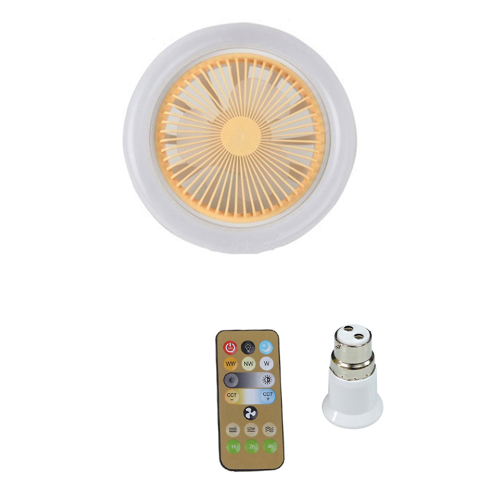 Intelligent Ceiling Fan Electric Fan with Remote Control E27 B22 Mount Socket