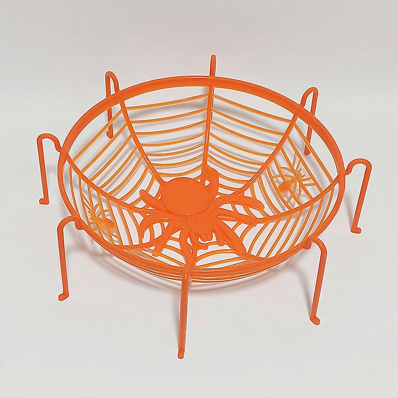 Halloween Decor Spider Web Bowl Fruit Plate Candy Biscuit Package Basket Bowl