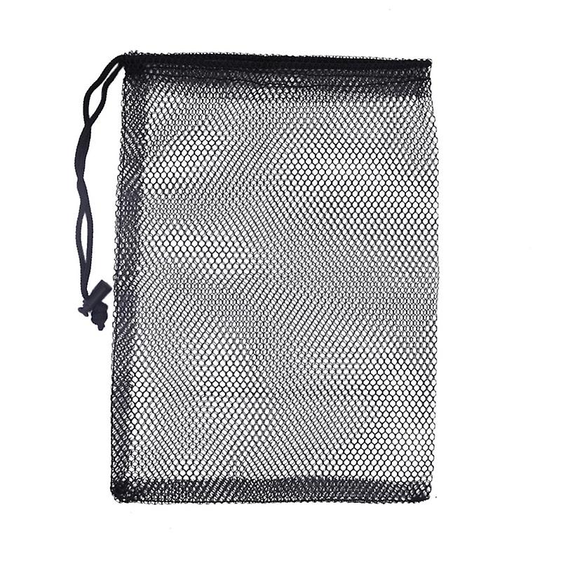 Drawstring Mesh Bag Heavy Duty Breathable Foldable Lightweight Golf Ball Storage Nylon Net Bag 