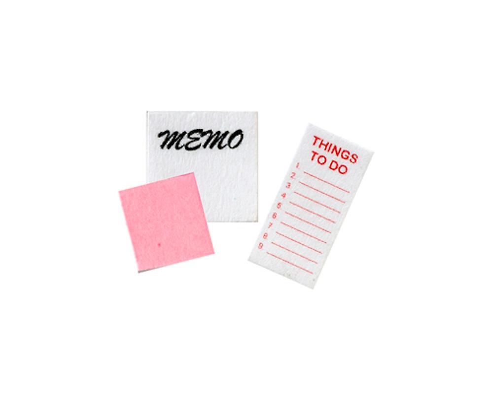 Dolls House Note Pads Memo, To Do, Modern Study Office Desk Accessory Set