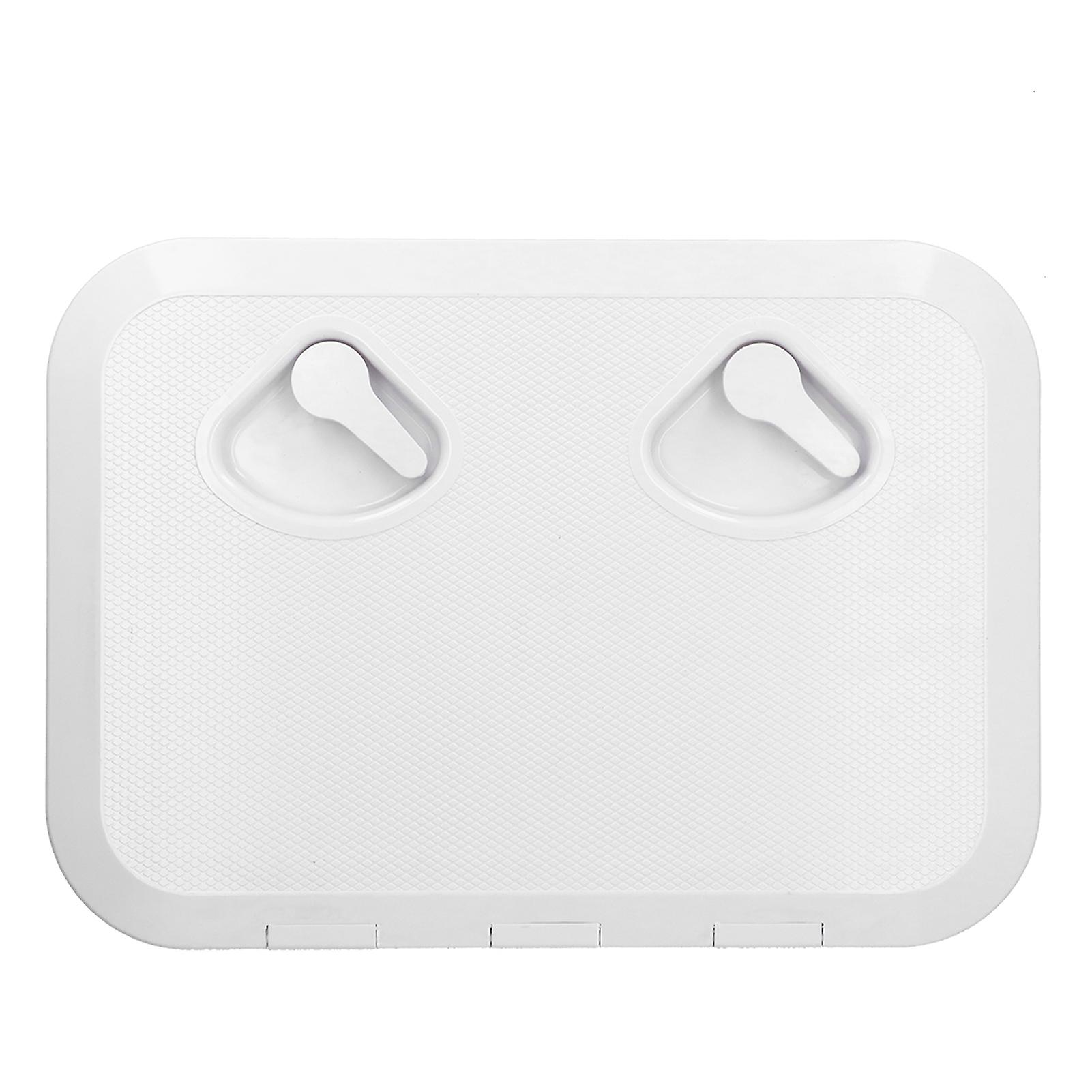 Deck Access Hatch Inspection Cover UV-Resistant with Lock for Marine Boat 17-1/4x12-3/8in(White )