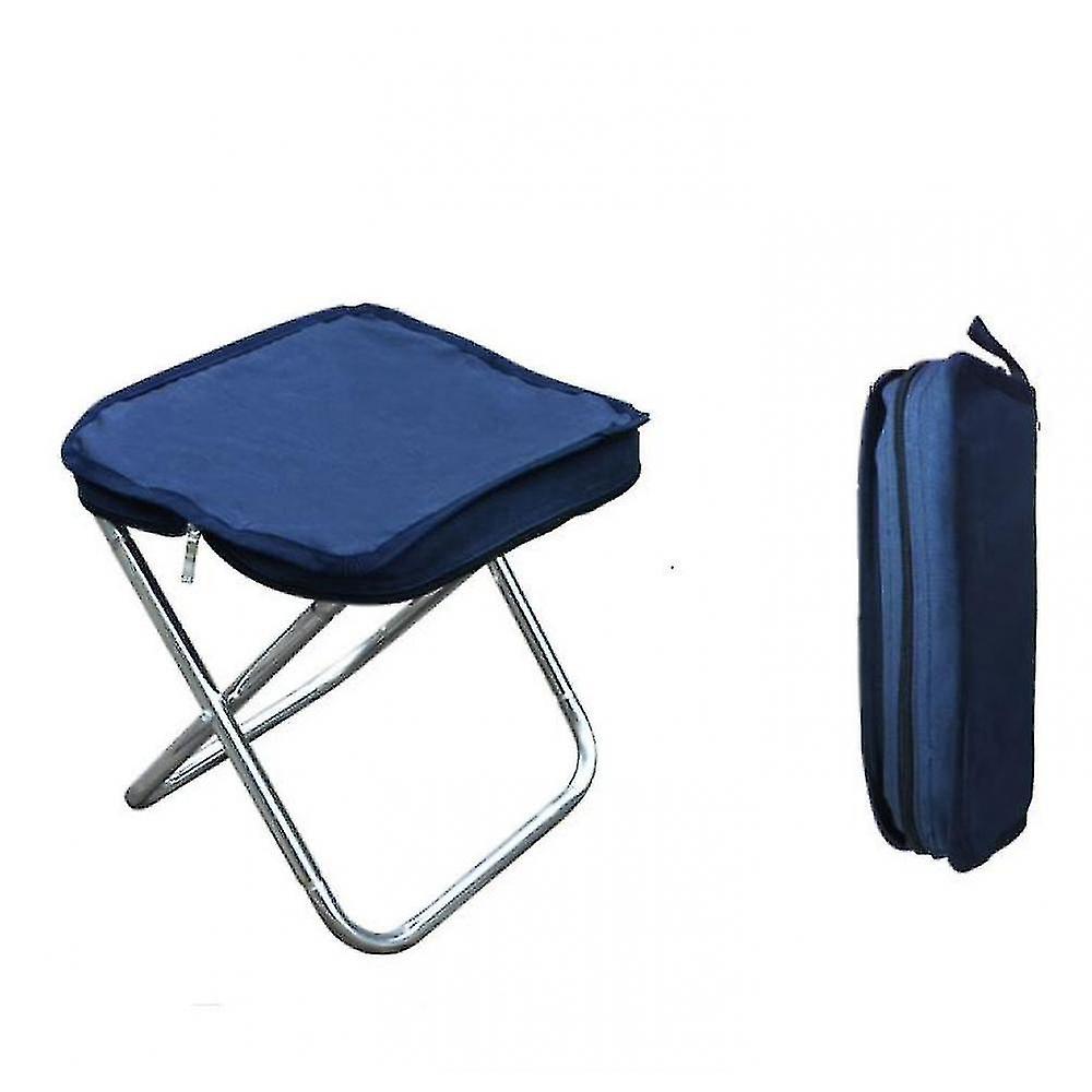 Folding Chairs Stools Outdoor Folding Chair For Camping Oxford Cloth With Carry Bag Blue