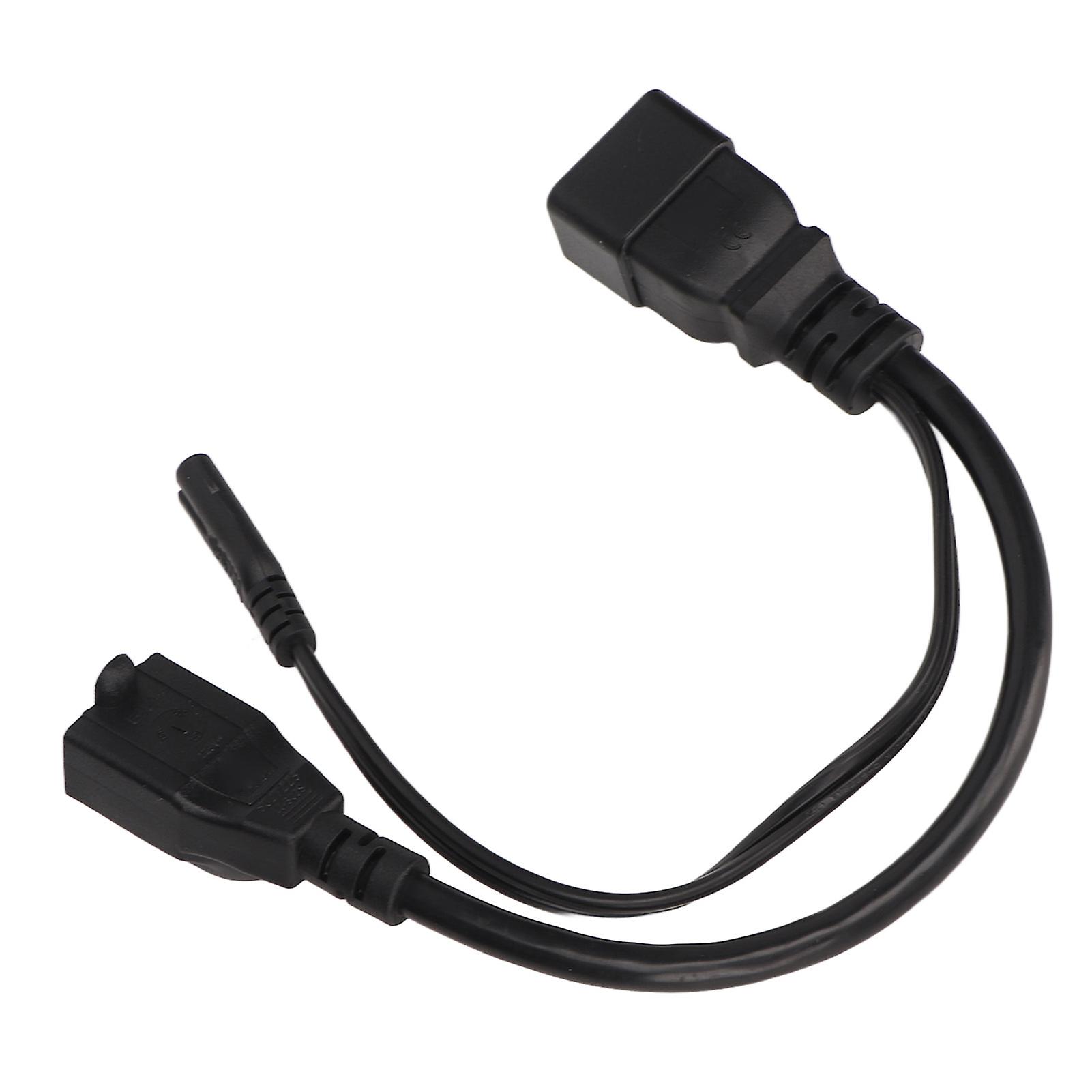 IEC320 C20 to C7 5-15R Power Cord Adapter 1.0ft PVC Cable