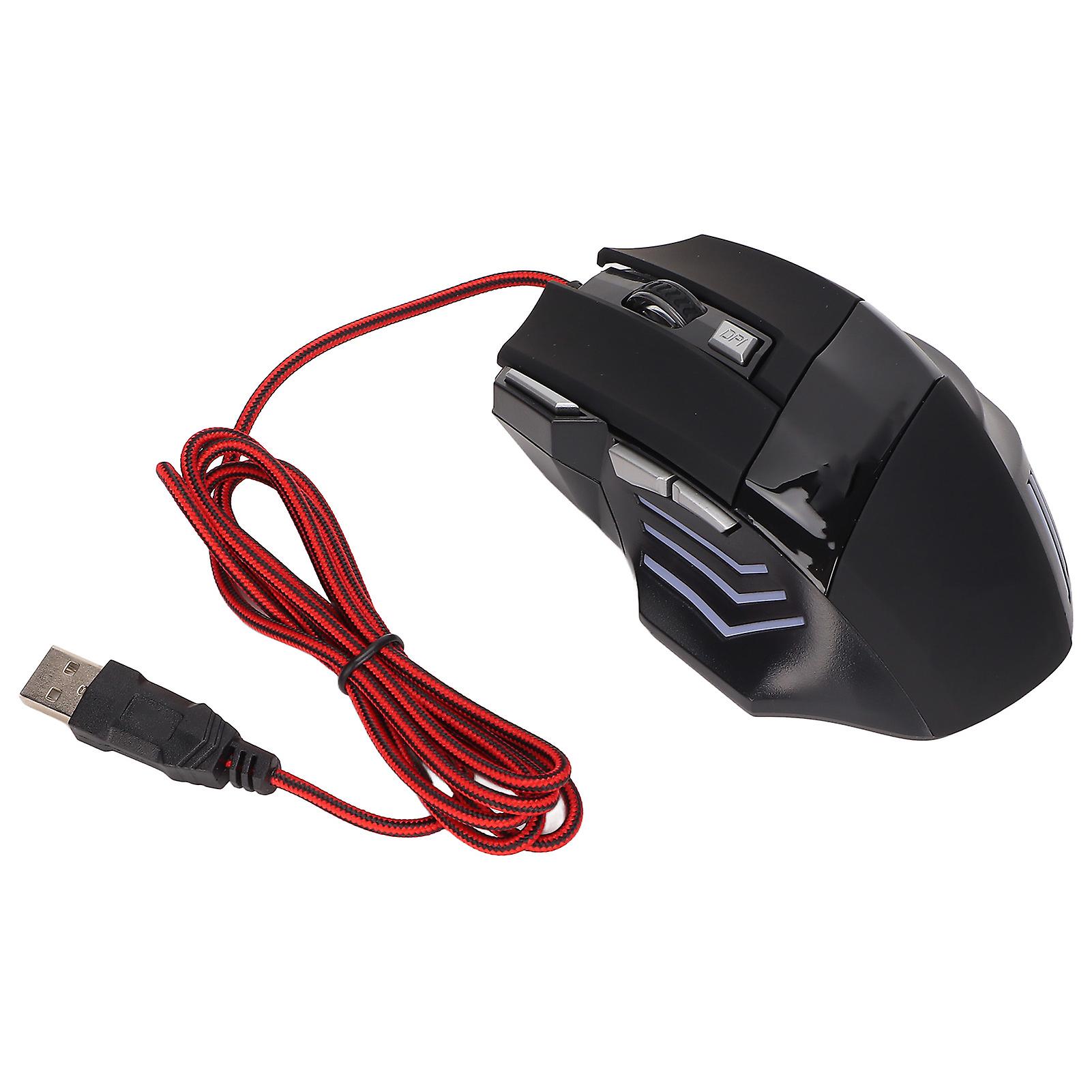 Ergonomic RGB Backlit Gaming Mouse Wired Mechanical Adjustable DPI Plug and Play