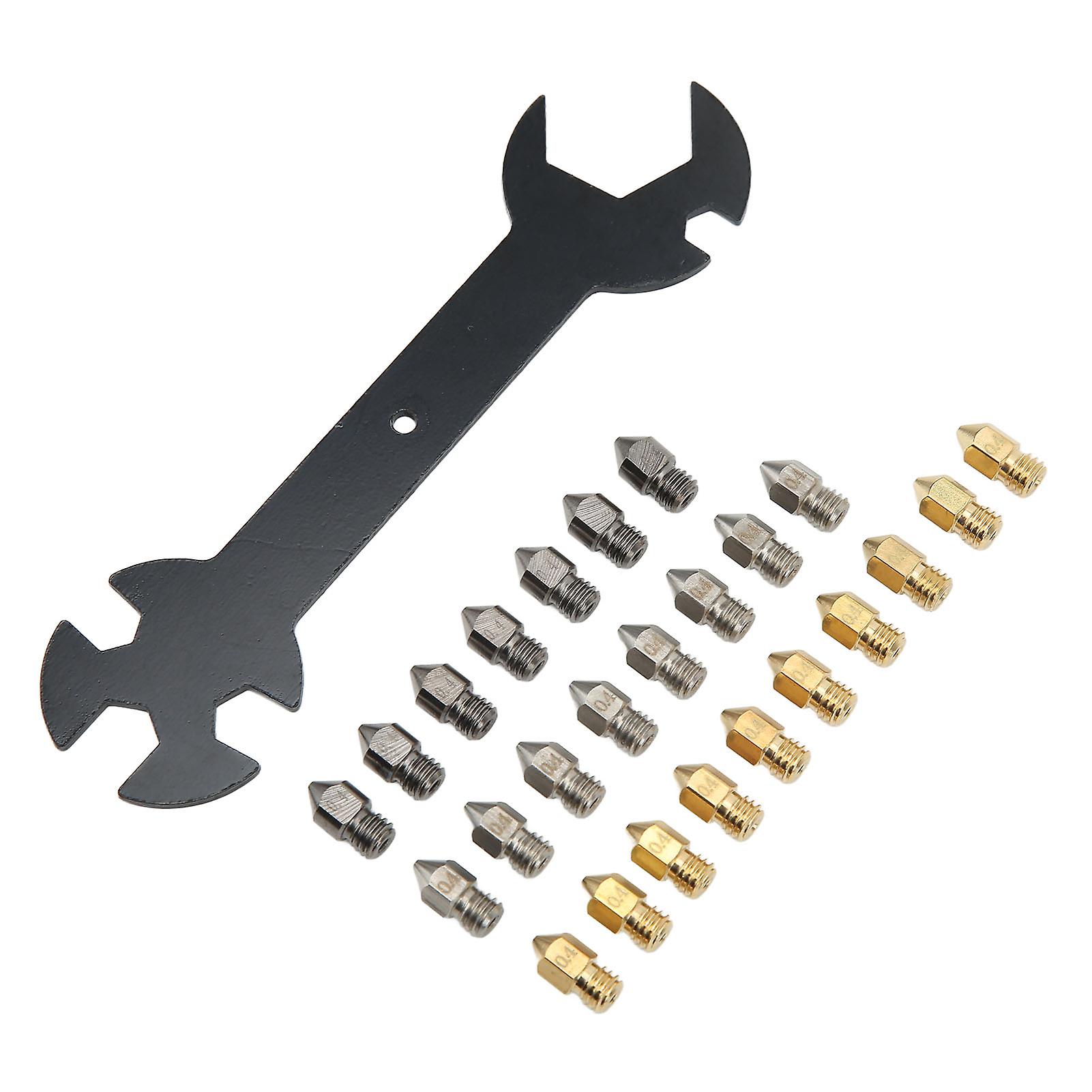 3D Printer Extruder Nozzle 0.4mm Output 1.75mm Input - 25Pcs for CR 10, Ender 3 & Ender 3 Pro