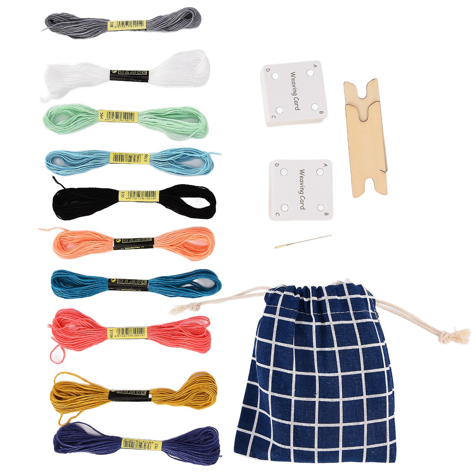 Weaving Cards, Shuttles, Embroidery Threads, DIY Crafts