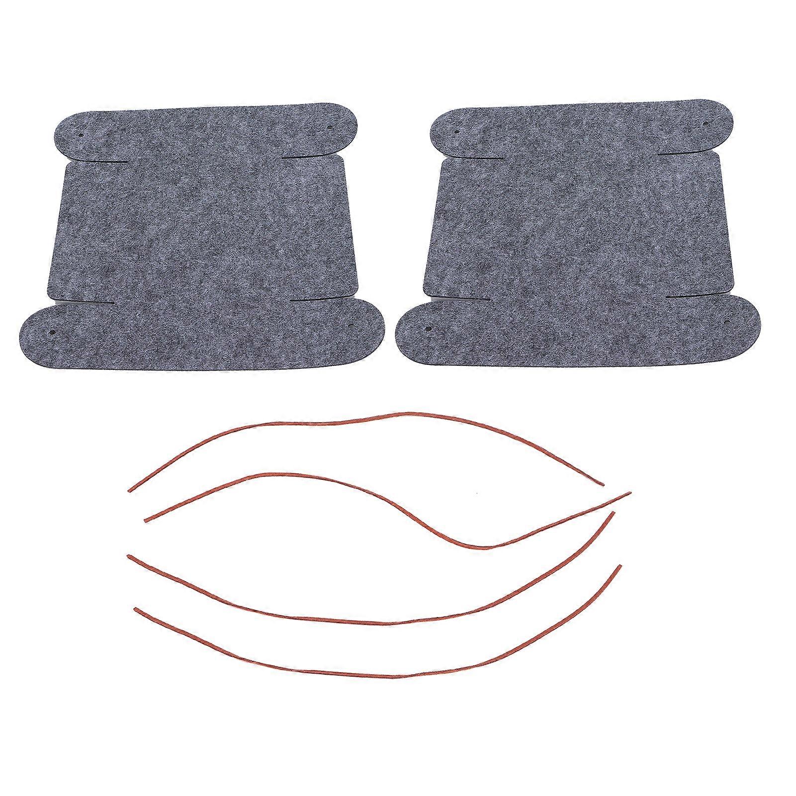 2 Pcs Desktop Storage Felt Box Foldable Felt Storage Basket Makeup Organizing Basket for Home