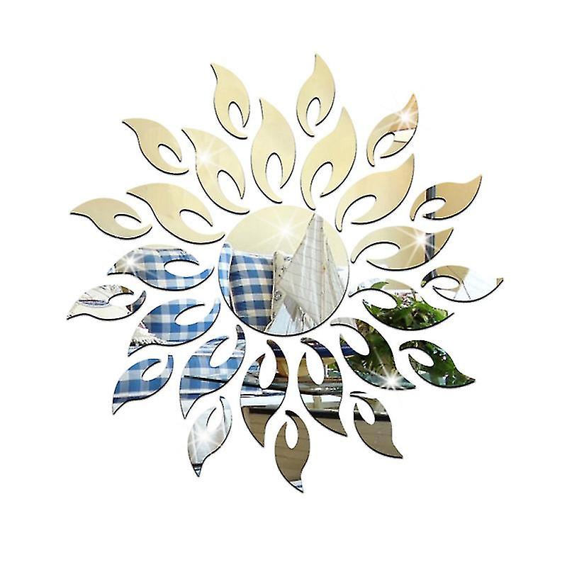 The New 1pcs Sunflower Mirrors Sticker