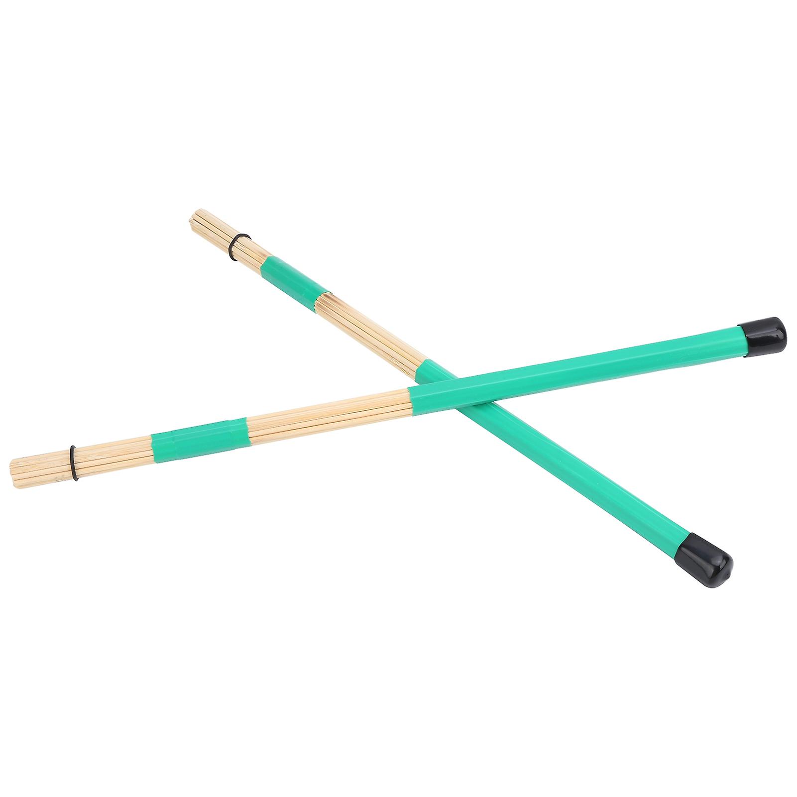 1 Pair Green Maple Drum Set Beam Sticks with Rubber Grip