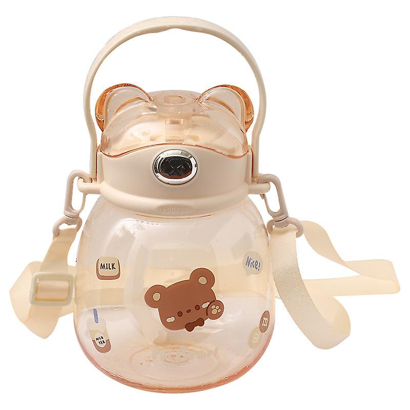 Kids Water Drinking Bottle Cute For Child Cute Good-looking Plastic With Straw