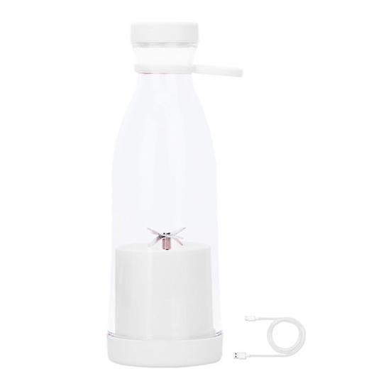 1 Set 380ML Juicer Cup 4 Blades USB Charging High Rotation Speed Double Click Start Clear Body Fruit Blender Kitchen Gadget