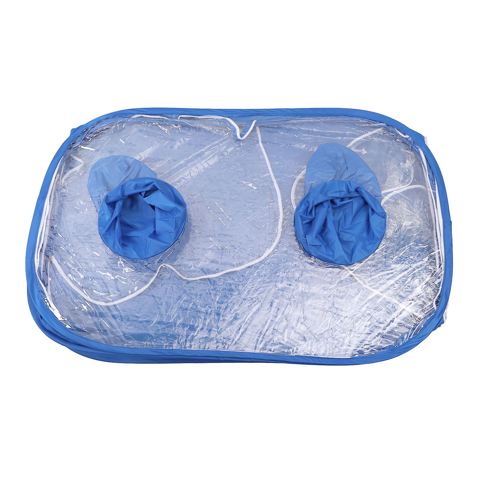 Mushroom Grow Tent Still Air Box Portable Foldable PVC 2 Arm Ports Mushroom Grow Container for Study Research