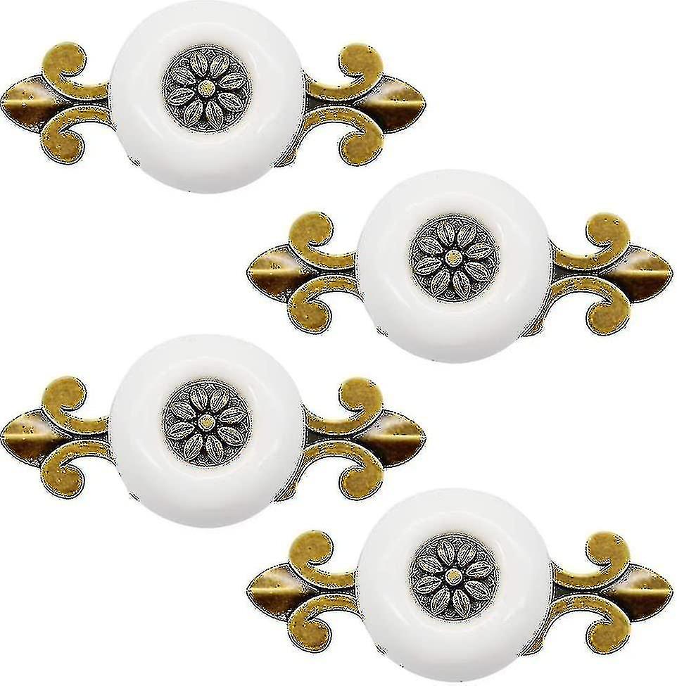 4 Pack Vintage Ceramic Door Knobs yuante