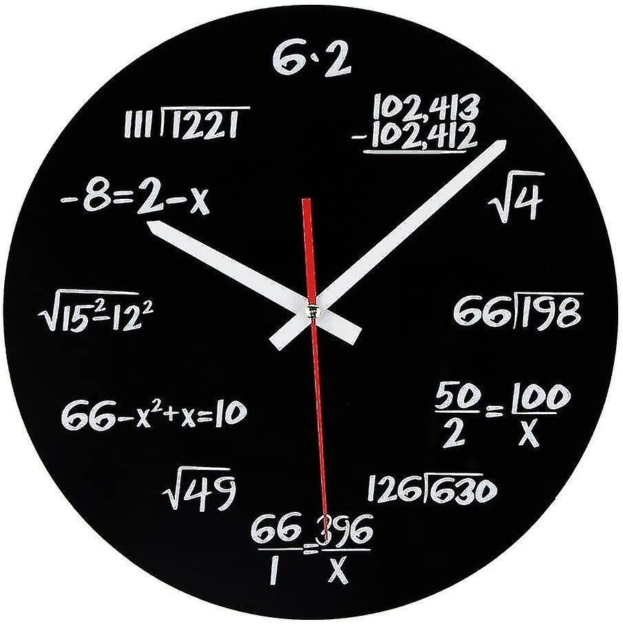 Math Clock, Unique Wall Clockdesign Novelty Maths Equation Clock - Eac
