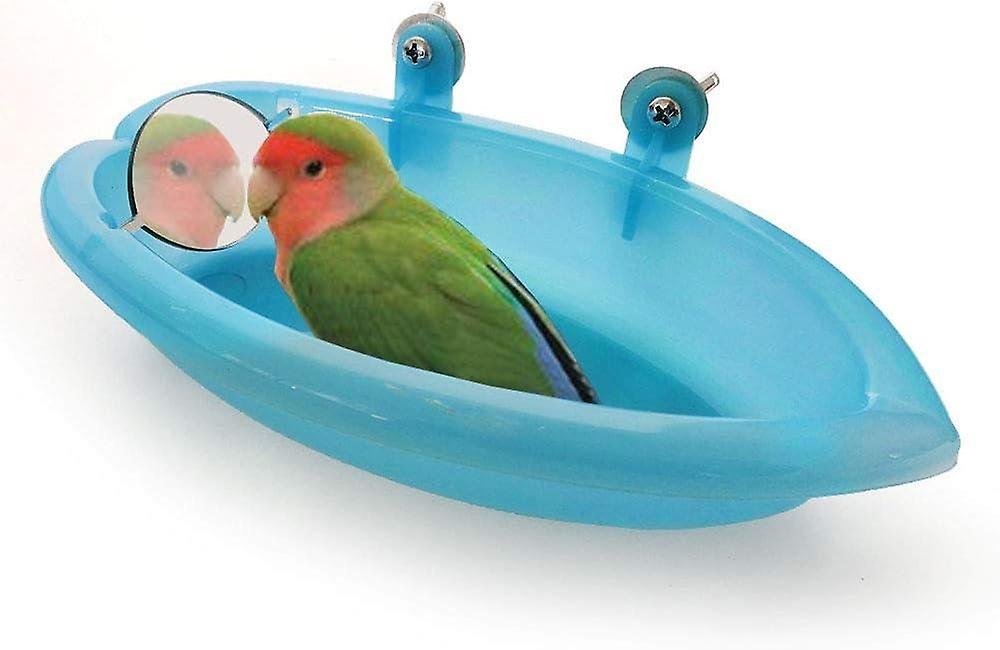 Parrot Bath with Mirror for Bird Cage