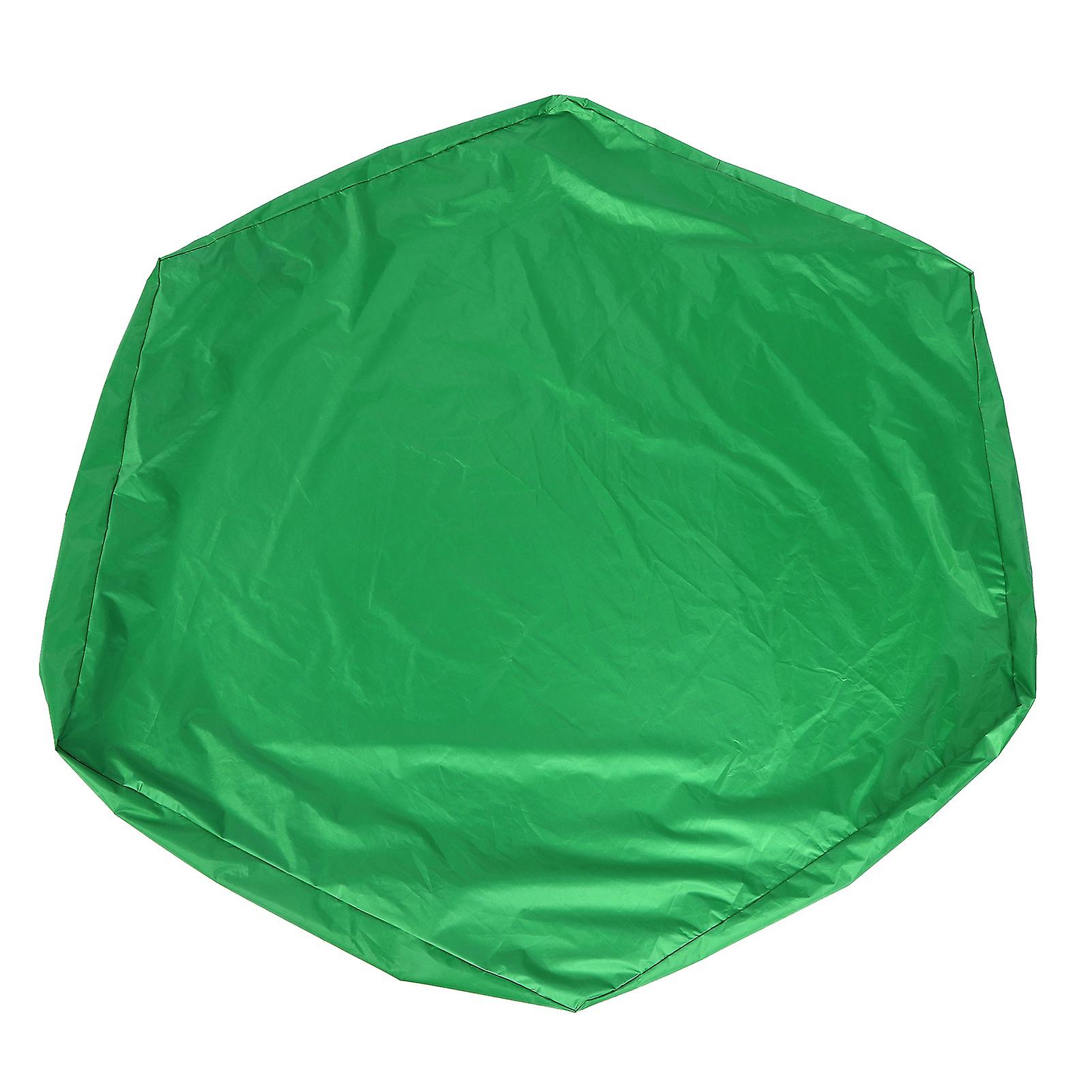 Sandbox Cover Hexagon Sandpit Sand Toys Cover Waterproof Pool Cover with Drawstring for Outdoor Garden Green