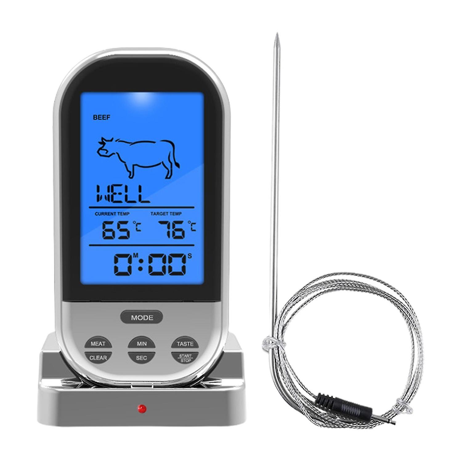 Food Thermometer Alarm Function Heat Resistant High Precise Quick-measuring Temperature Wireless