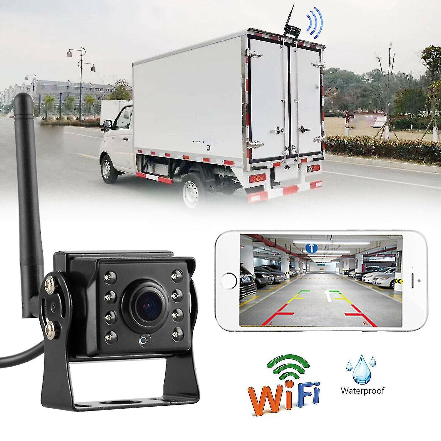WiFi Trådlös Bil Lastbil RV Trailer Bakifrån Backup Camera CCTV För iOS Android